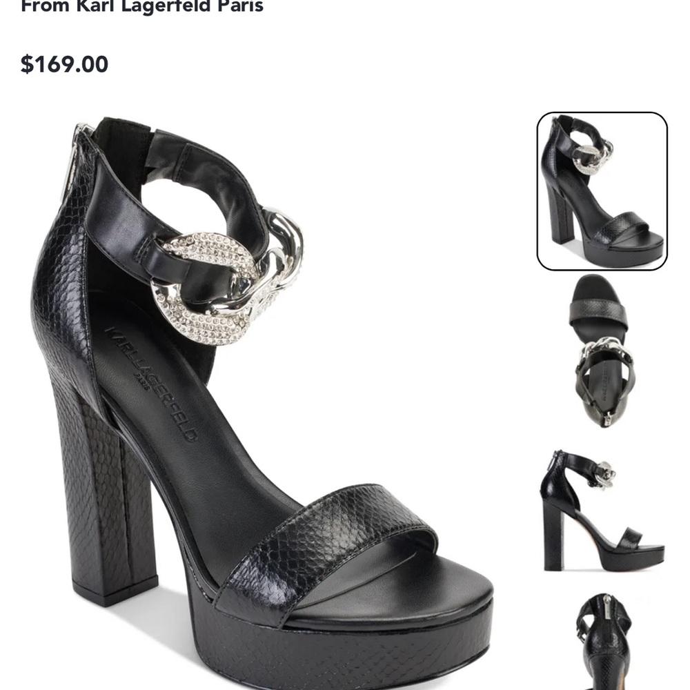 Karl Lagerfeld Paris Anisha Platform. Size 8.5 Like new worn only 1 on a cruse.